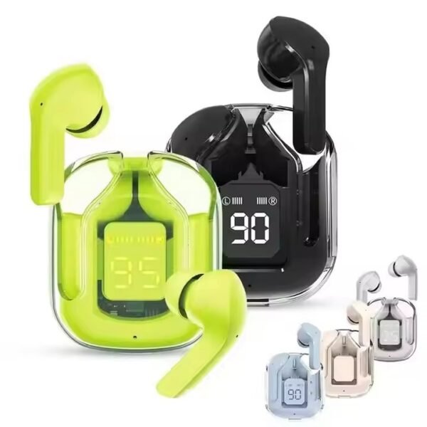 STILL Black BT Wireless Earphones Transparent In Ear Headset ENC Sports Headphones LED Power Digital Display Stereo Sound Earbuds - Image 5
