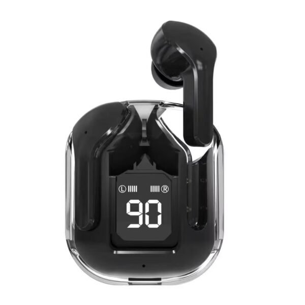 STILL Black BT Wireless Earphones Transparent In Ear Headset ENC Sports Headphones LED Power Digital Display Stereo Sound Earbuds